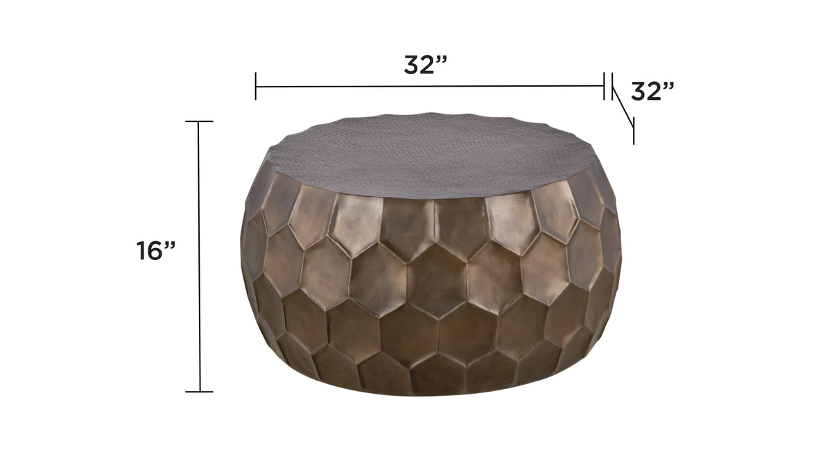 101 Gold Coffee Table - dimension