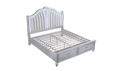 Mystic Silver Bed - bed frame slats. Shared supplier photo; photographed size is not verified.