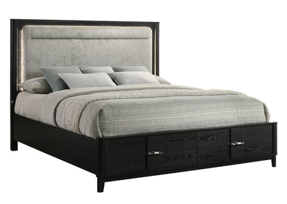 Opel Black Bed - bed-only view. Shared supplier photo; photographed size is not verified.