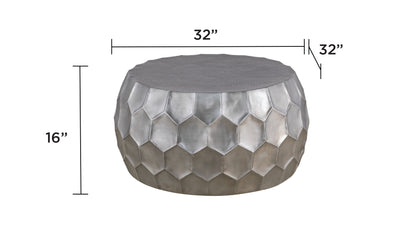 101 Silver Coffee Table - dimension