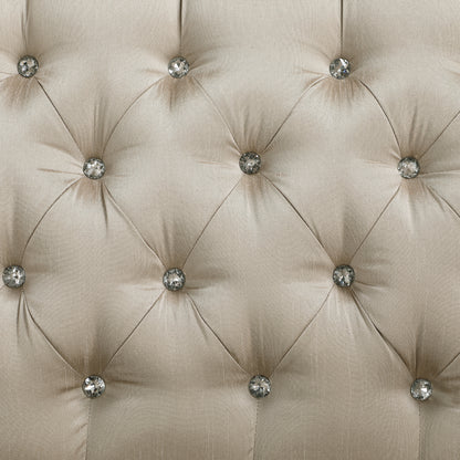 Lotus beige/walnut-tone frame and upholstery detail.