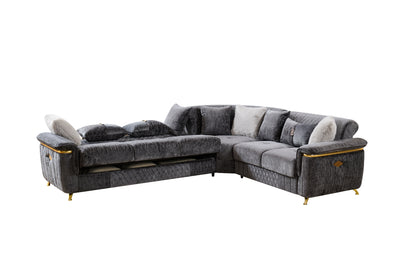 Argo Gray Sectional. Argo gray complete sectional. Additional product view.