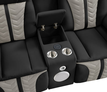 Cruiser black/gray loveseat console.