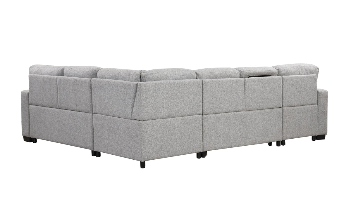 Cairo Gray Sectional. Cairo gray sectional rear. Additional product view.