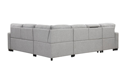 Cairo Gray Sectional. Cairo gray sectional rear. Additional product view.