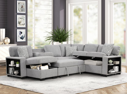 Cairo Gray Sectional. Cairo gray complete sectional. Additional product view.