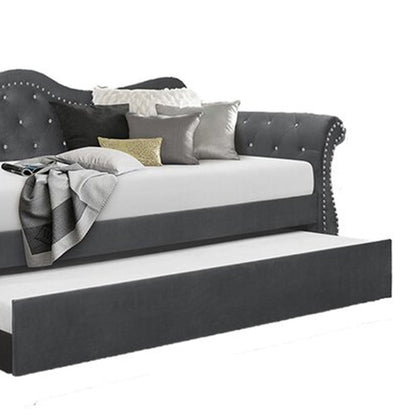 Abby Gray Daybed - bed detail. Shared supplier photo; photographed size is not verified.