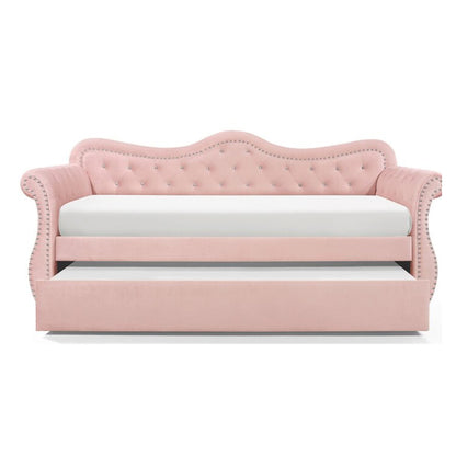 Abby Pink Daybed - bed detail. Shared supplier photo; photographed size is not verified.