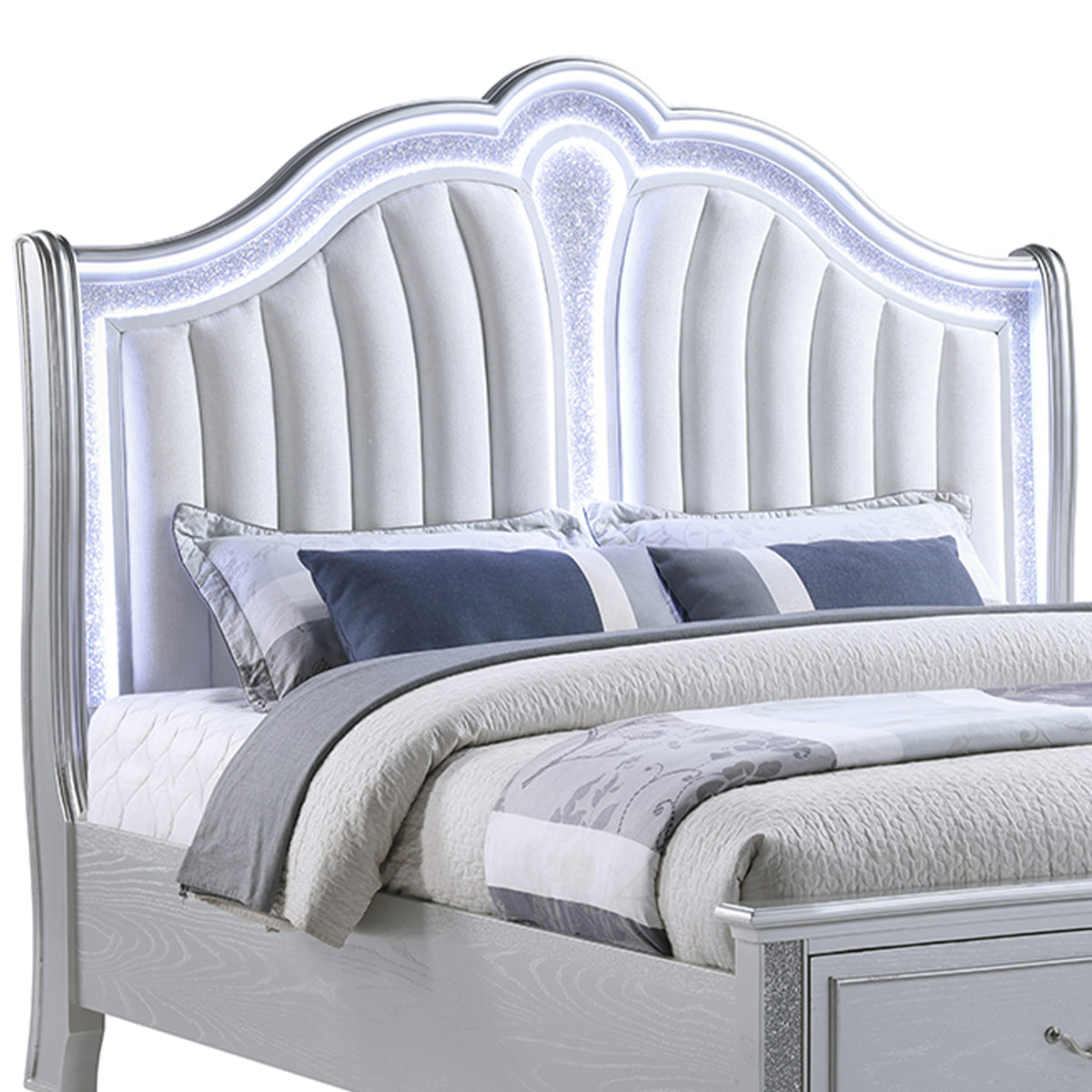 Mystic Silver Bed - headboard detail.