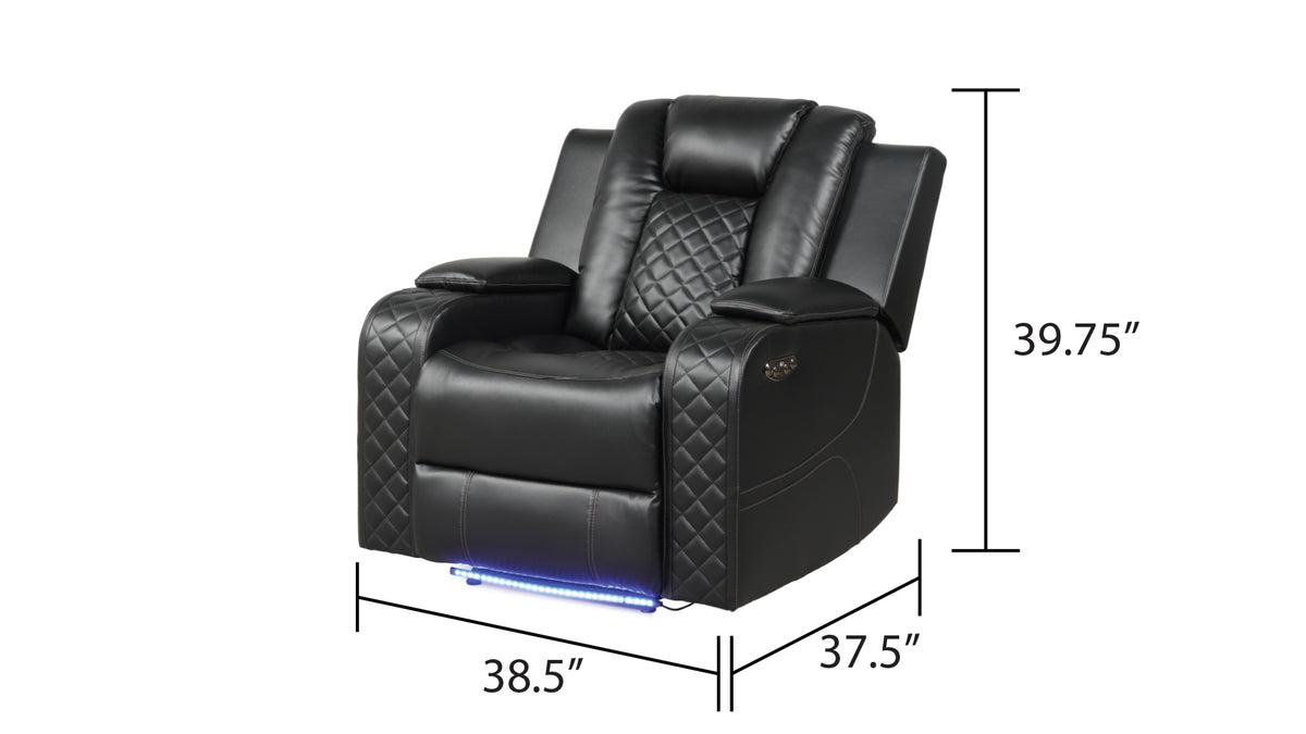 Benz Black chair - supplier dimension image.