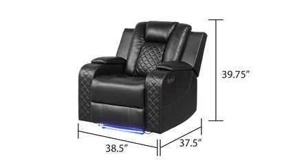 Benz Black chair - supplier dimension image.