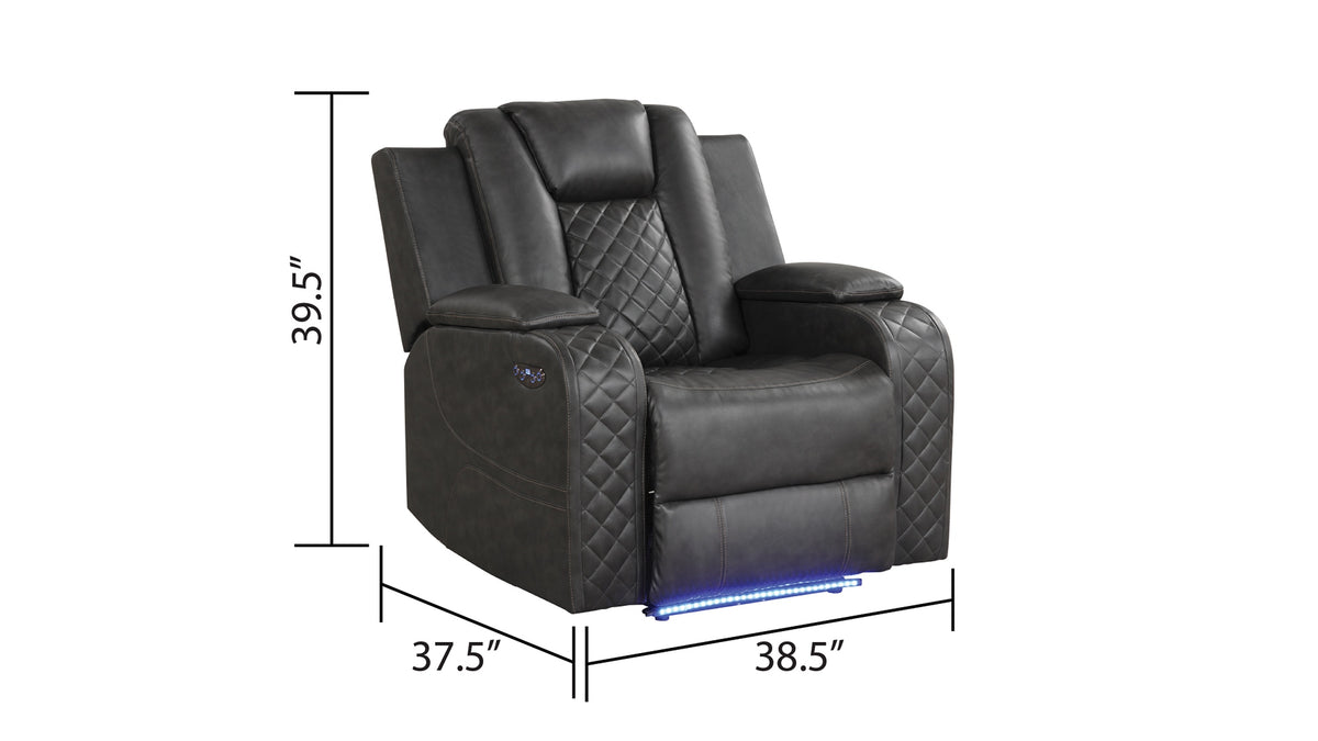Benz Gray chair - supplier dimension image.