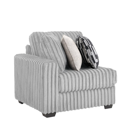 Snuggle Gray Sectional. Snuggle gray armless sectional-seat component, not a complete sectional. Additional product view.