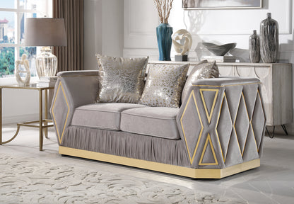 Cavalli Taupe Loveseat pictured.