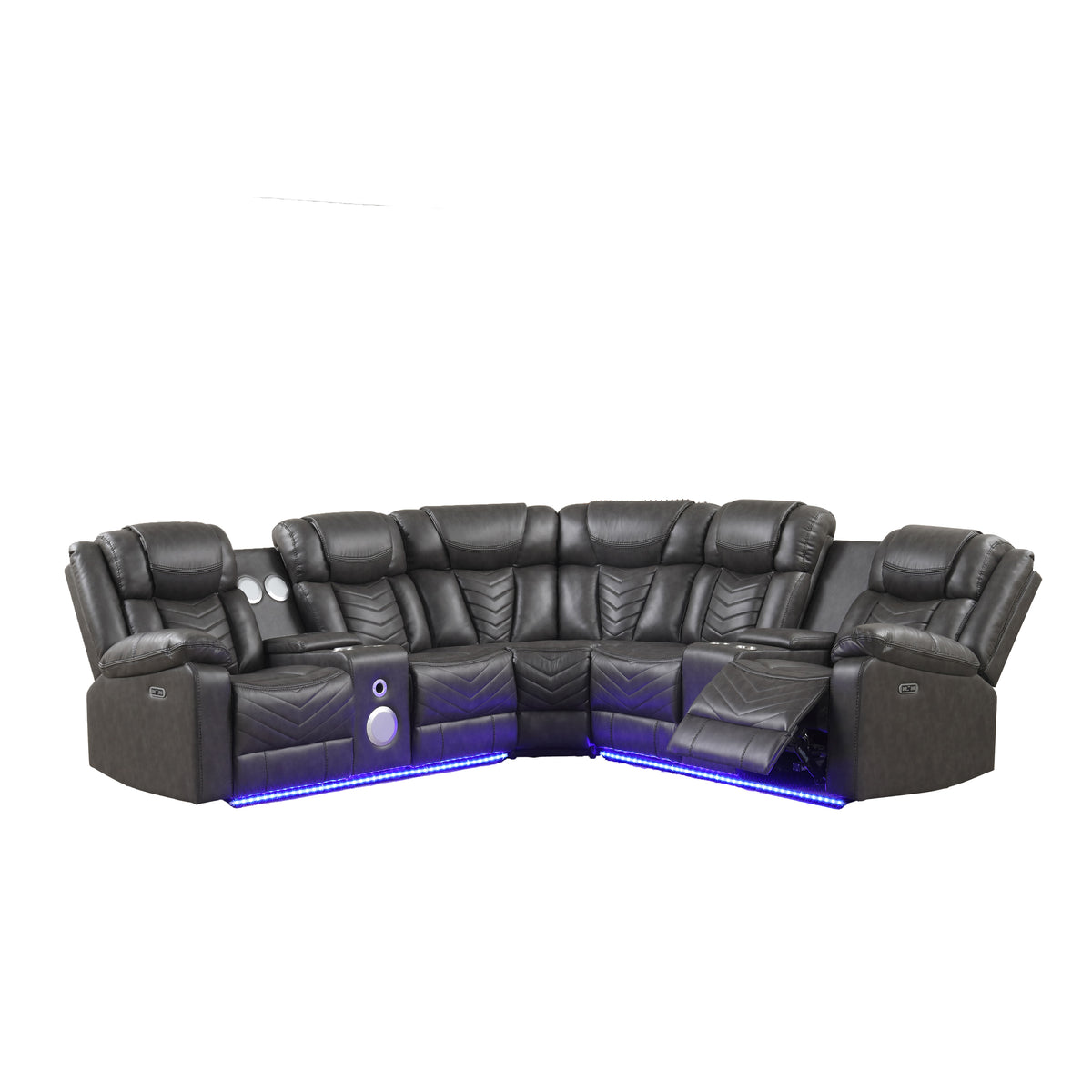 Challenger Gray Sectional. Challenger gray complete sectional. Additional product view.