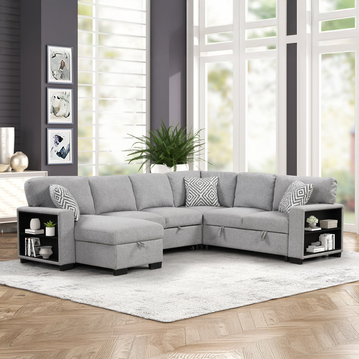 Cairo Gray Sectional. Includes the complete Cairo sectional configuration shown in the main product image.