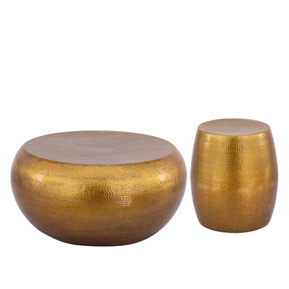 201 Gold matching coffee table and end table pictured together.
