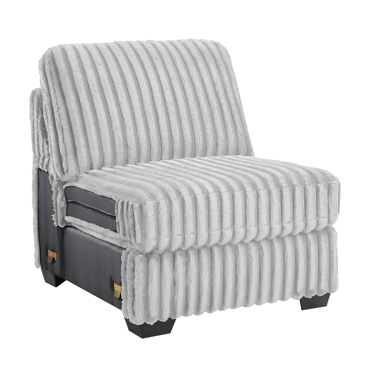 Snuggle Gray Sectional. Snuggle gray sectional-seat or corner component, not whole sectional. Additional product view.