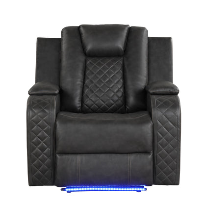 Benz Gray Power Reclining Chair. Benz gray reclining chair. Additional product view.