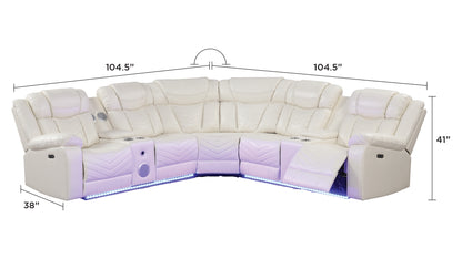 Challenger Ice complete sectional - supplier dimension image.