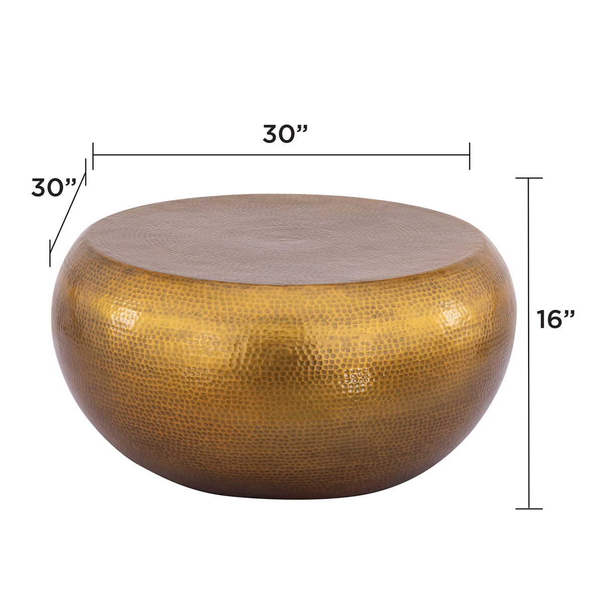201 Gold Coffee Table - dimension