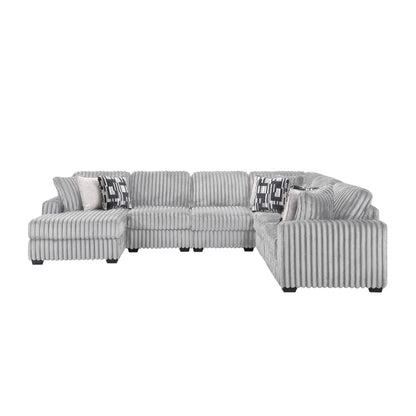 Snuggle Gray Sectional. Snuggle gray complete sectional. Additional product view.