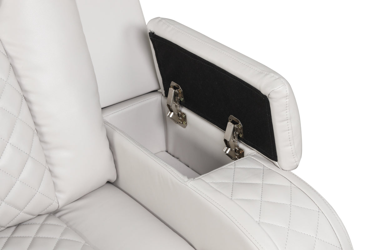 Benz Ice Power Reclining Chair. Benz ice chair storage/control detail. Additional product view.