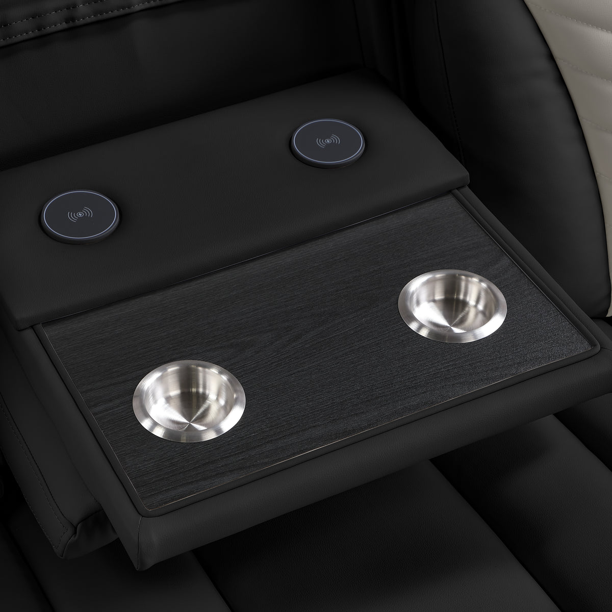 Cruiser black/gray sofa or seating controls.