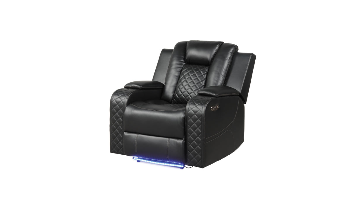 Benz Black Power Reclining Chair. Includes one chair only.