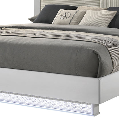 Glam White Bed - bed detail. Shared supplier photo; photographed size is not verified.