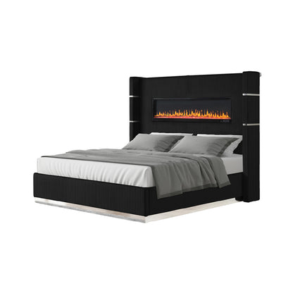 Lizelle Black Bed - bed-only view. Shared supplier photo; photographed size is not verified.