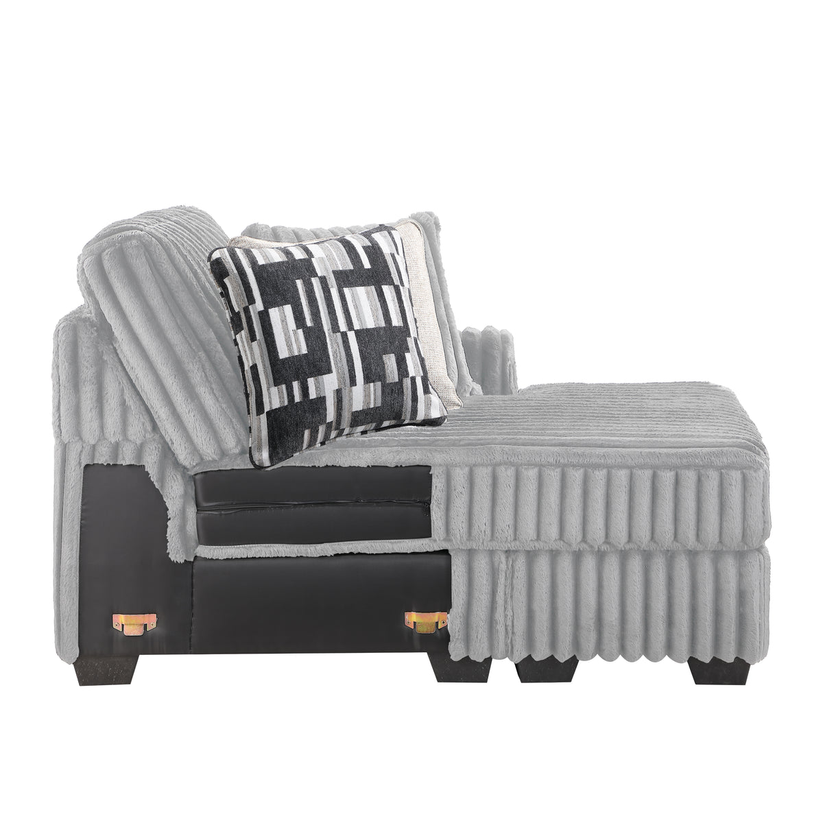 Snuggle Gray Sectional. Snuggle gray sectional-seat or corner component, not whole sectional. Additional product view.