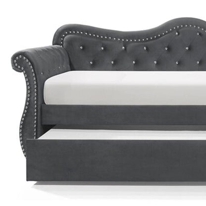 Abby Gray Daybed - bed detail. Shared supplier photo; photographed size is not verified.