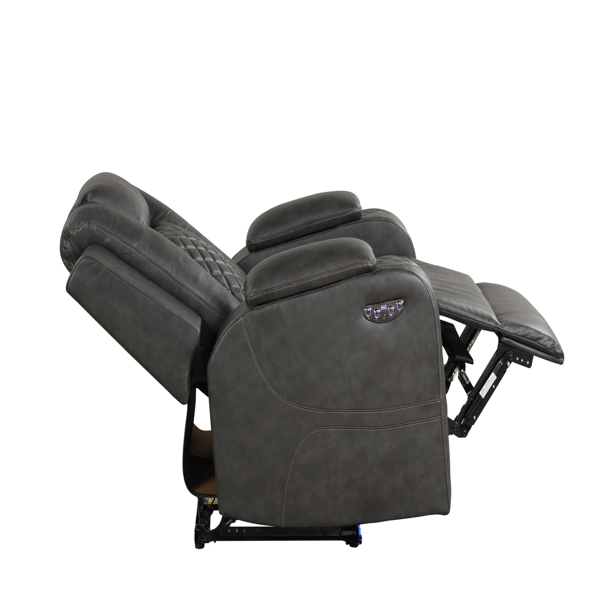 Benz Gray Power Reclining Chair. Benz gray reclining chair. Additional product view.