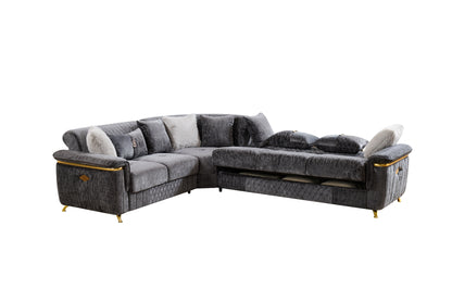 Argo Gray Sectional. Argo gray complete sectional. Additional product view.