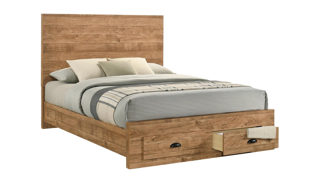 Montana Natural Bed - bed-only view. Shared supplier photo; photographed size is not verified.