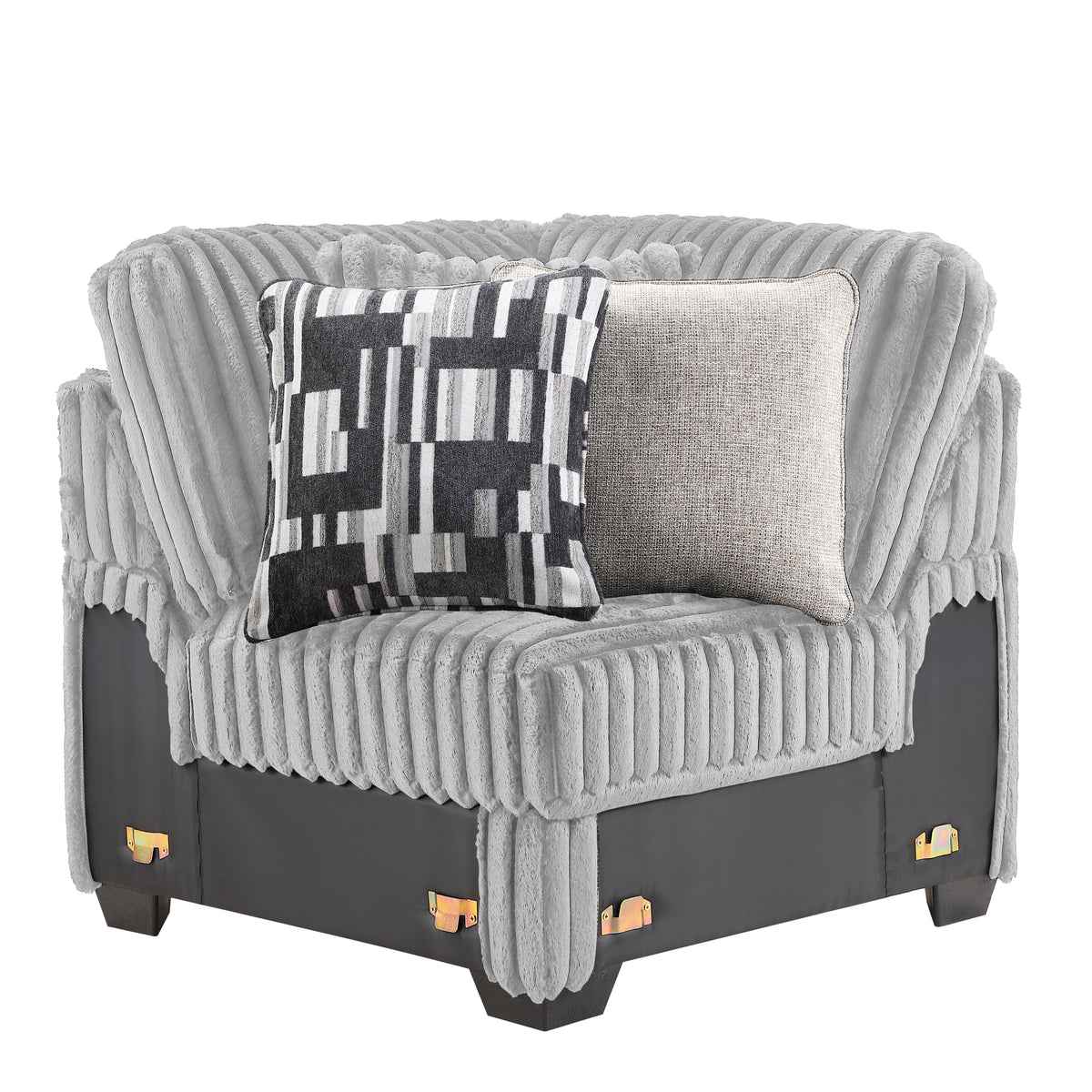 Snuggle Gray Sectional. Snuggle gray sectional-seat or corner component, not whole sectional. Additional product view.