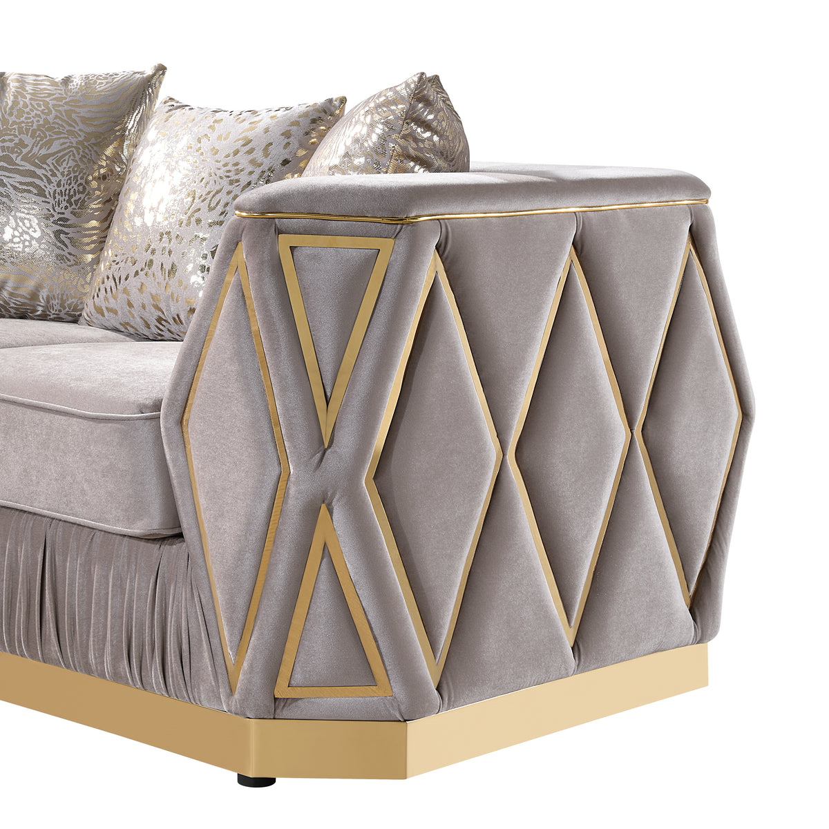 Cavalli taupe sofa or matching arm detail.