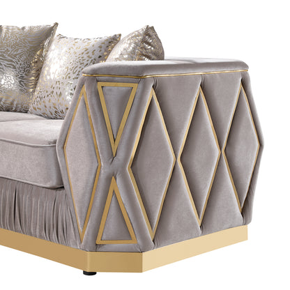 Cavalli taupe sofa or matching arm detail.