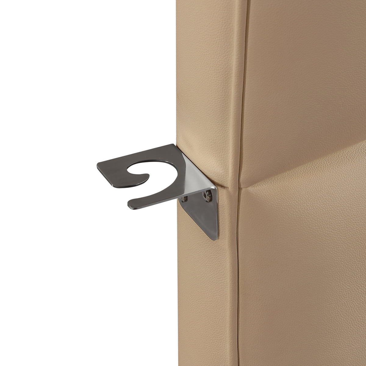 Futura Caramel Bed - bed detail. Shared supplier photo; photographed size is not verified.
