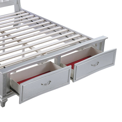 Mystic Silver Bed - drawer frame detail.