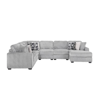 Snuggle Gray Sectional. Snuggle gray complete sectional. Additional product view.