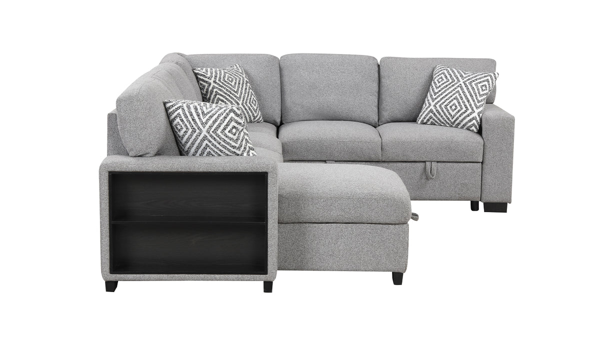 Cairo Gray Sectional. Cairo gray complete sectional. Additional product view.