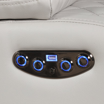 Benz Ice Power Reclining Chair. Benz ice chair storage/control detail. Additional product view.