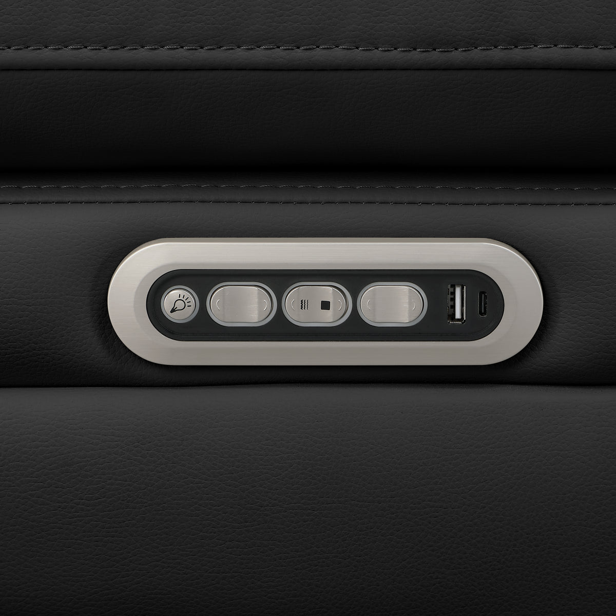 Cruiser black/gray sofa or seating controls.