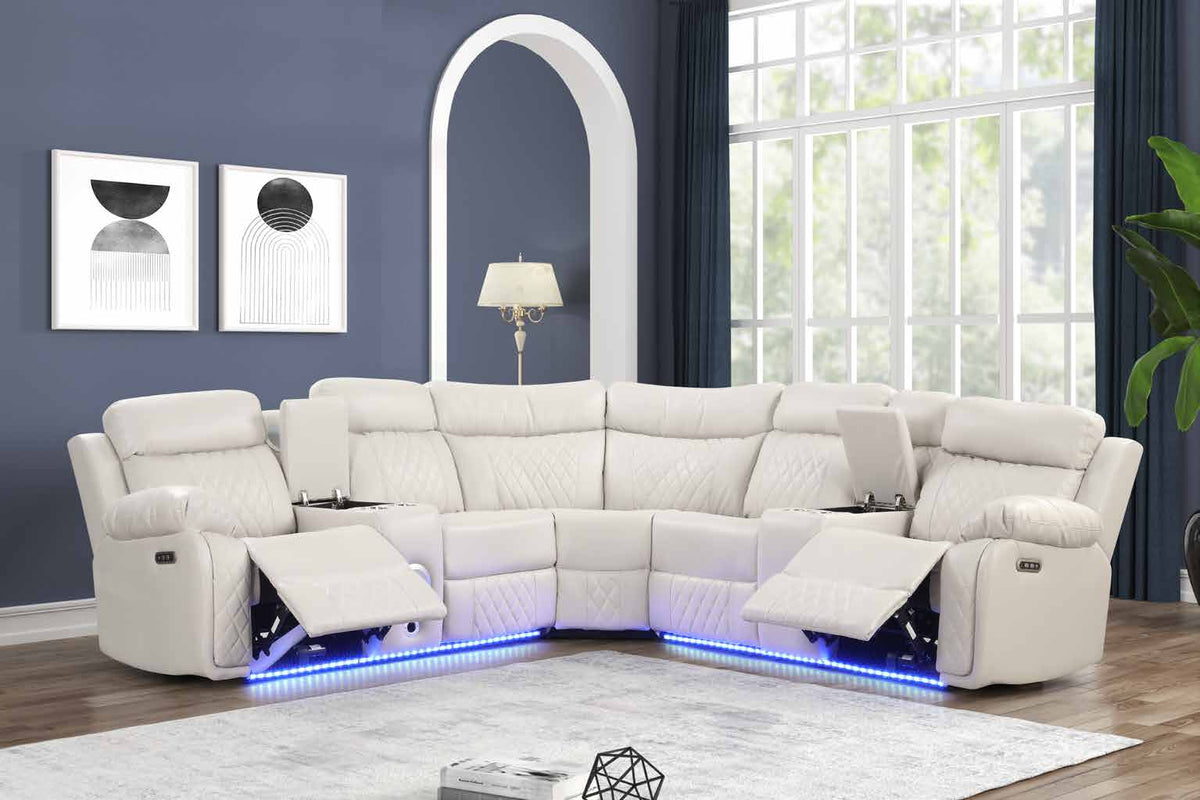 Lacrosse Ice sectional shown in a room setting.